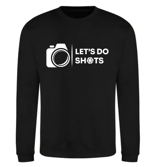Свитшот Let`s do shots Черный фото