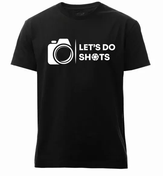 Мужская премиум футболка Let`s do shots Черный фото