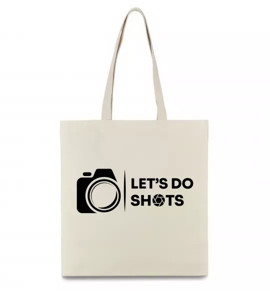 Эко-сумка Let`s do shots Бежевый фото