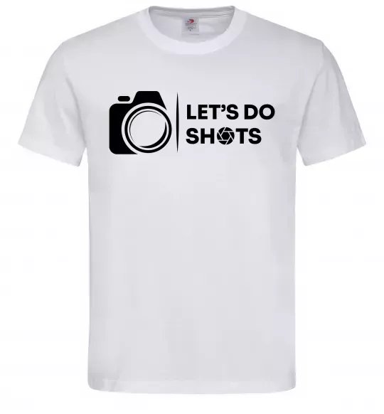 Мужская футболка Let`s do shots Белый фото