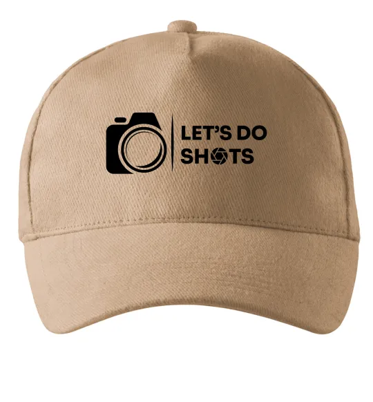 Кепка Let`s do shots Песочный фото