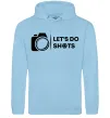 Мужская толстовка (худи) Let`s do shots Голубой фото