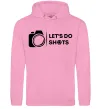 Женская толстовка (худи) Let`s do shots Розовый фото