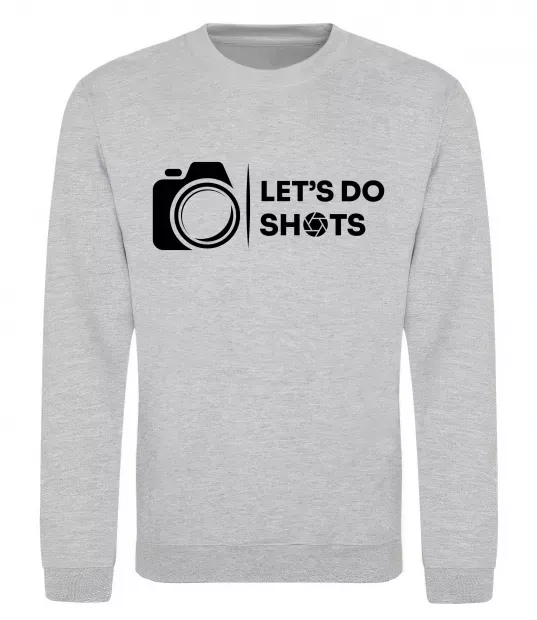 Свитшот Let`s do shots Серый меланж фото