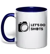 Чашка с цветной ручкой Let`s do shots Глубокий темно-синий Чашка с цветной ручкой Let`s do shots Глубокий темно-синий фото