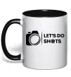 Чашка с цветной ручкой Let`s do shots Черный Чашка с цветной ручкой Let`s do shots Черный фото