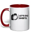 Чашка с цветной ручкой Let`s do shots Красный Чашка с цветной ручкой Let`s do shots Красный фото