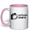 Чашка с цветной ручкой Let`s do shots Нежно розовый Чашка с цветной ручкой Let`s do shots Нежно розовый фото