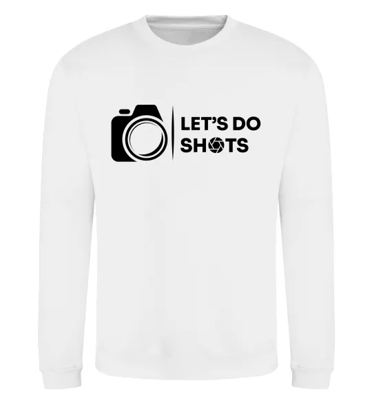 Свитшот Let`s do shots Белый фото