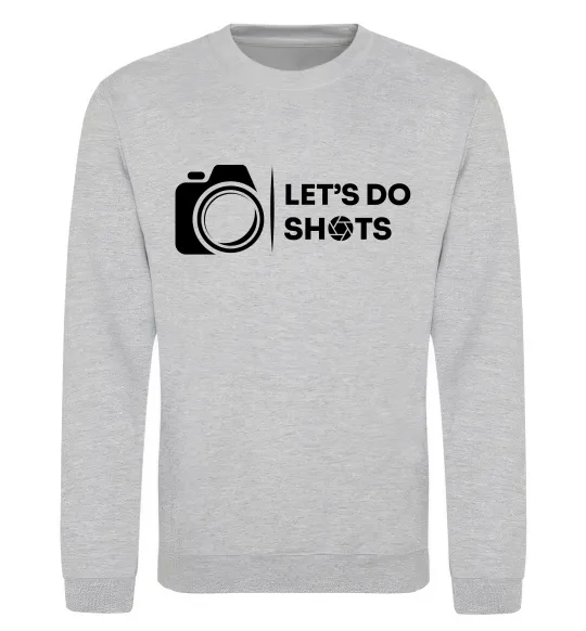 Свитшот Let`s do shots Серый меланж фото
