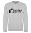 Свитшот Let`s do shots Серый меланж фото
