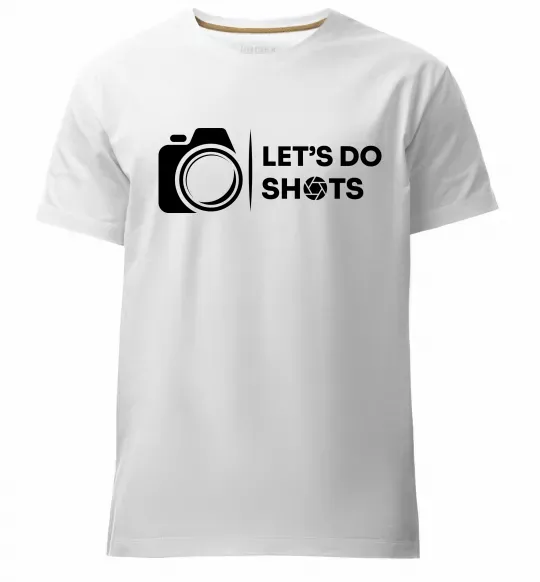 Мужская премиум футболка Let`s do shots Белый фото