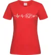 Жіноча футболка Серцебиття фотографа темні вироби Червоний фото