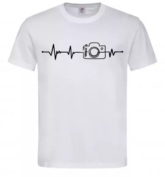 Мужская футболка Серцебиття фотографа темні вироби Белый фото