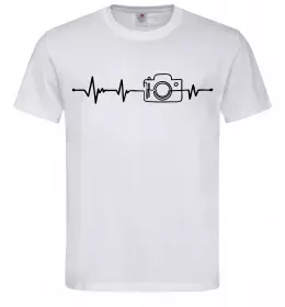 Мужская футболка Серцебиття фотографа темні вироби Белый фото
