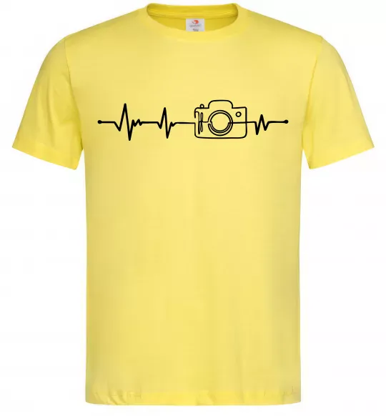 Мужская футболка Серцебиття фотографа темні вироби Лимонный фото