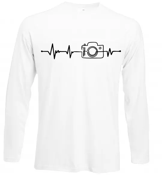 Лонгслів Серцебиття фотографа темні вироби Білий фото