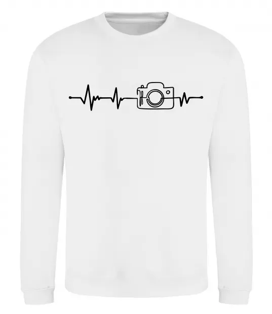 Світшот Серцебиття фотографа темні вироби Білий фото