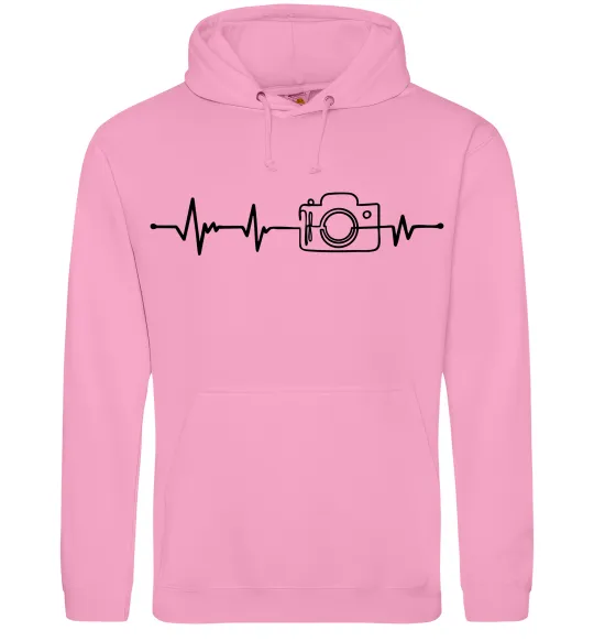 Женская толстовка (худи) Серцебиття фотографа темні вироби Розовый фото