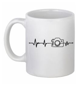Чашка керамічна Серцебиття фотографа темні вироби