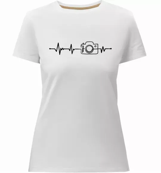 Женская премиум футболка Серцебиття фотографа темні вироби Белый фото