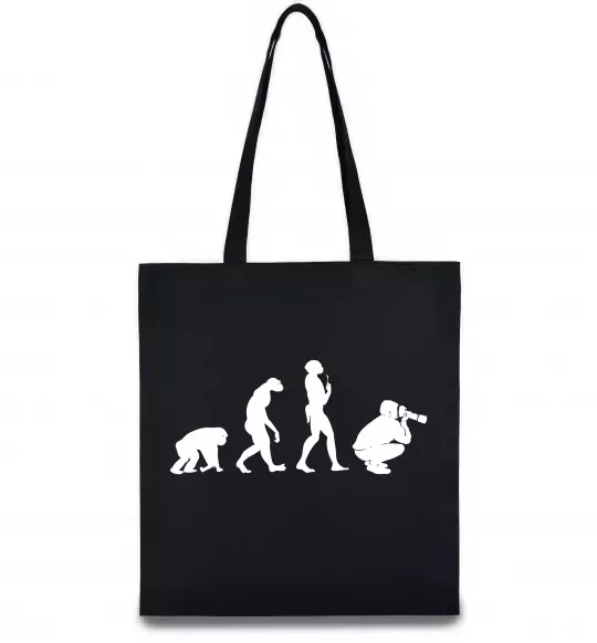 Эко-сумка Еволюція фотографа Черный фото