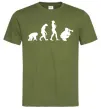 Мужская футболка Еволюція фотографа Оливковый фото