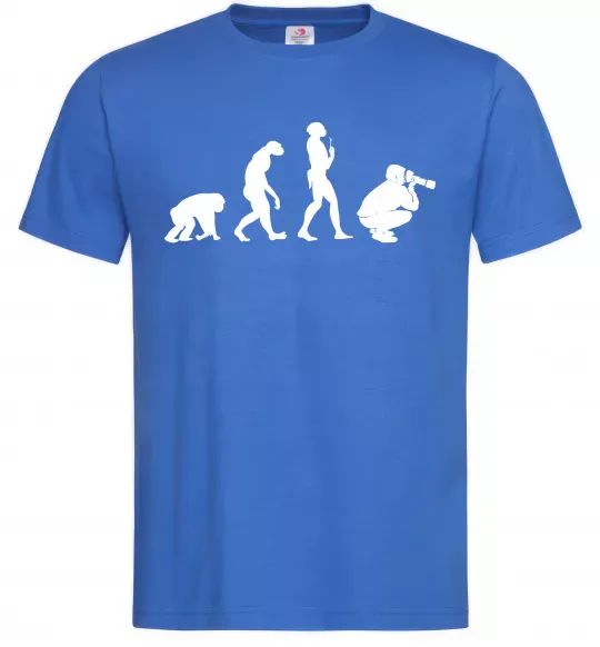 Мужская футболка Еволюція фотографа Ярко-синий фото
