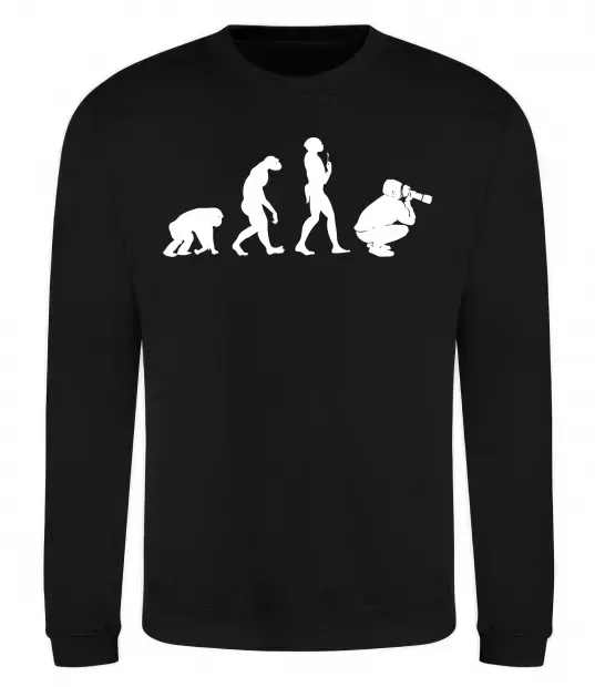 Свитшот Еволюція фотографа Черный фото