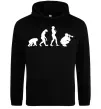 Женская толстовка (худи) Еволюція фотографа Черный фото