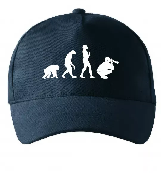 Кепка Еволюція фотографа Темно-синий фото