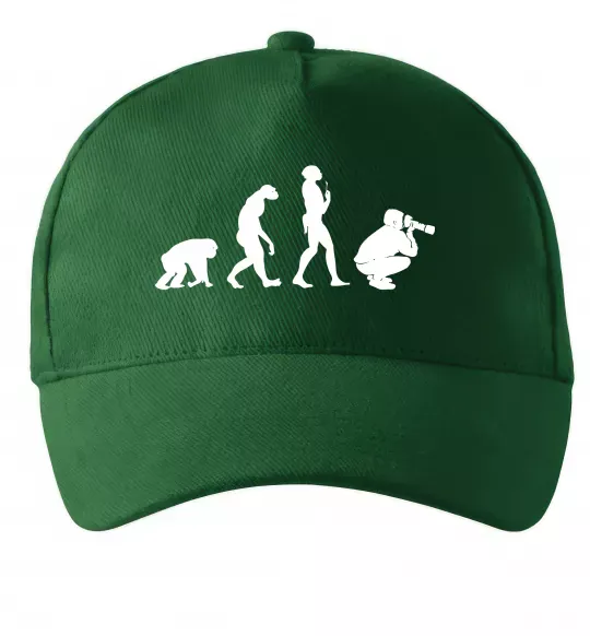 Кепка Еволюція фотографа Темно-зеленый фото