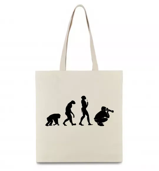 Эко-сумка Еволюція фотографа Бежевый фото