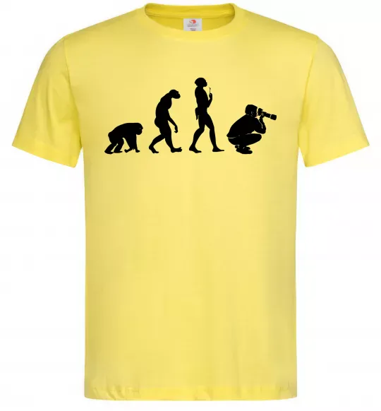 Мужская футболка Еволюція фотографа Лимонный фото