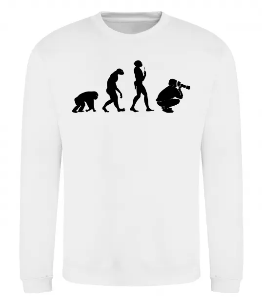 Свитшот Еволюція фотографа Белый фото