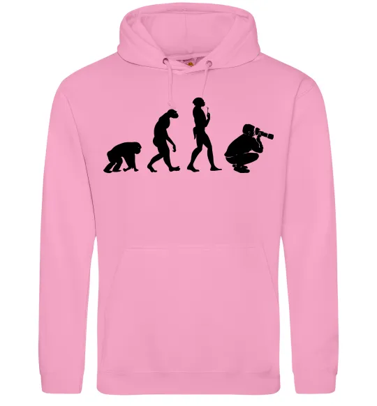 Мужская толстовка (худи) Еволюція фотографа Розовый фото