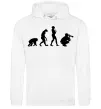Женская толстовка (худи) Еволюція фотографа Белый фото