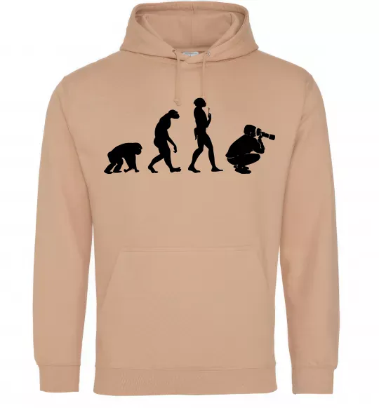 Женская толстовка (худи) Еволюція фотографа Песочный фото