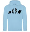 Женская толстовка (худи) Еволюція фотографа Голубой фото