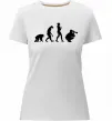 Жіноча преміум футболка Еволюція фотографа Білий фото