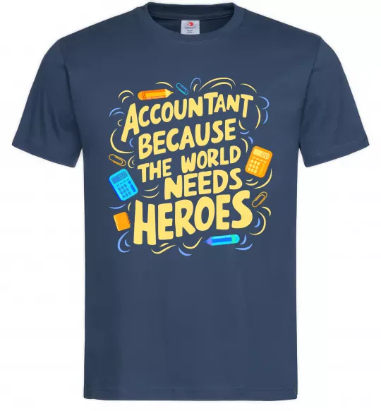 Мужская футболка Accountant heroes Темно-синий фото
