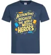 Мужская футболка Accountant heroes Темно-синий фото