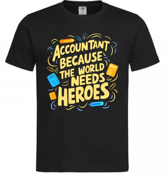 Мужская футболка Accountant heroes Черный фото