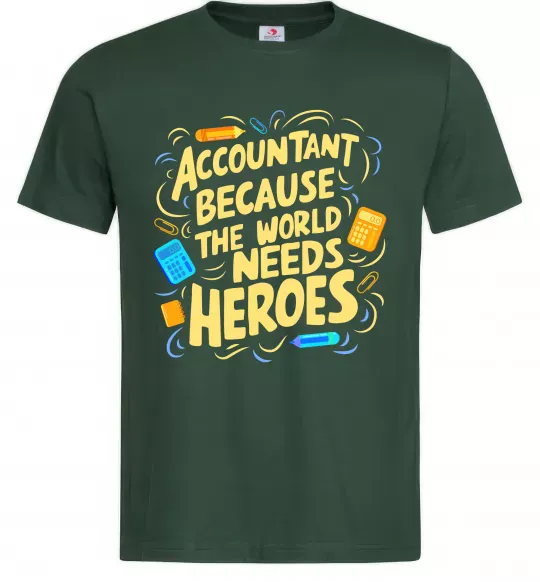 Мужская футболка Accountant heroes Темно-зеленый фото