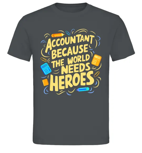 Мужская футболка Accountant heroes Графит фото