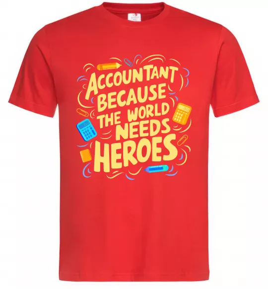 Мужская футболка Accountant heroes Красный фото