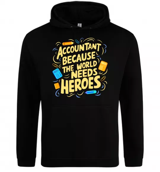 Мужская толстовка (худи) Accountant heroes Черный фото