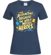 Жіноча футболка Accountant heroes Темно-синій Жіноча футболка Accountant heroes Темно-синій фото