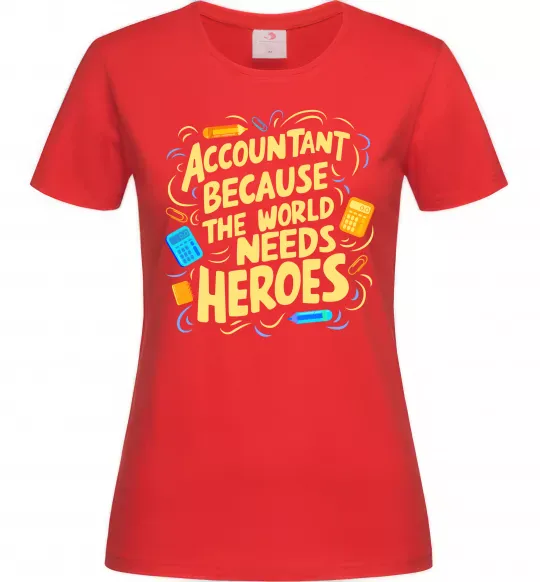 Жіноча футболка Accountant heroes Червоний фото