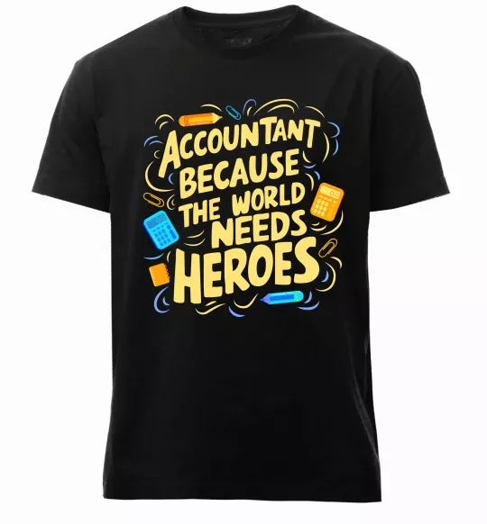 Мужская премиум футболка Accountant heroes Черный фото